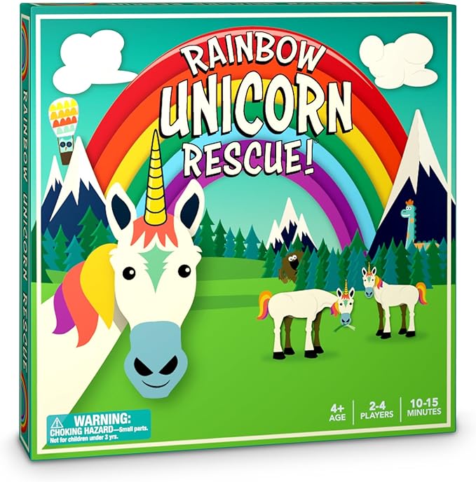 Board Game for Kids Ages 4-8, Fun Family Board Games, Games for 4+ Year Olds, Kids Games for 4+ Year Old Birthday Gift, Unicorn Toy for Girls and Boys, Cooperative Board Games