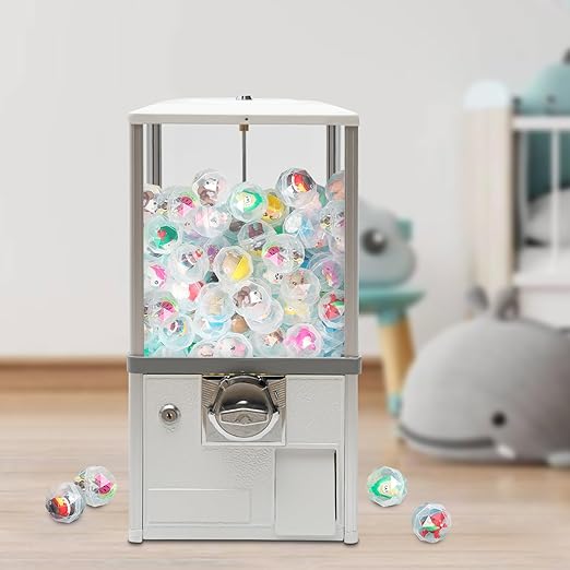 25 Cents Candy Vending Machine, Gumball Machine Commercial Toy Capsule Dispenser Prize Machine for 1.77-1.97in Gadgets, Vending Machine for Game Stores and Retail Stores, Blue