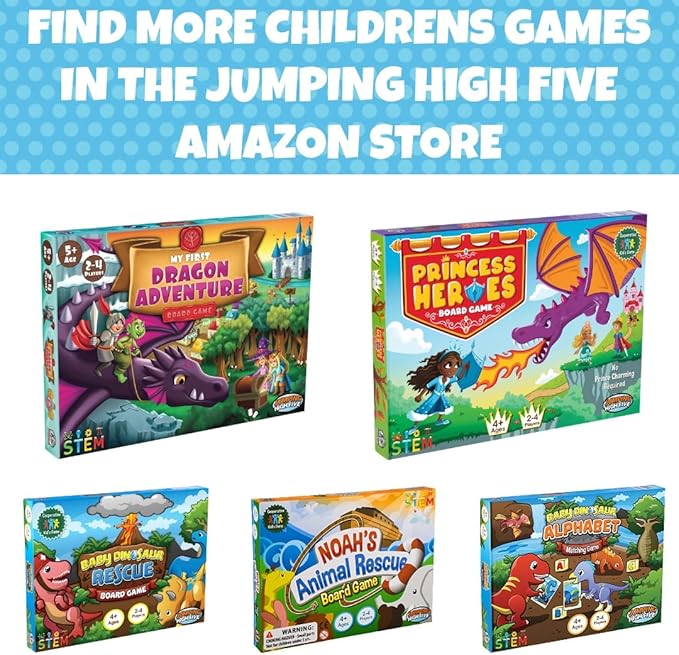 Jumping High Fives Princess Heroes Board Game - Cooperative Princess Castle Game for Kids Ages 4 and Up - Children Develop New Skills Through Play, Perfect for Family Fun Time