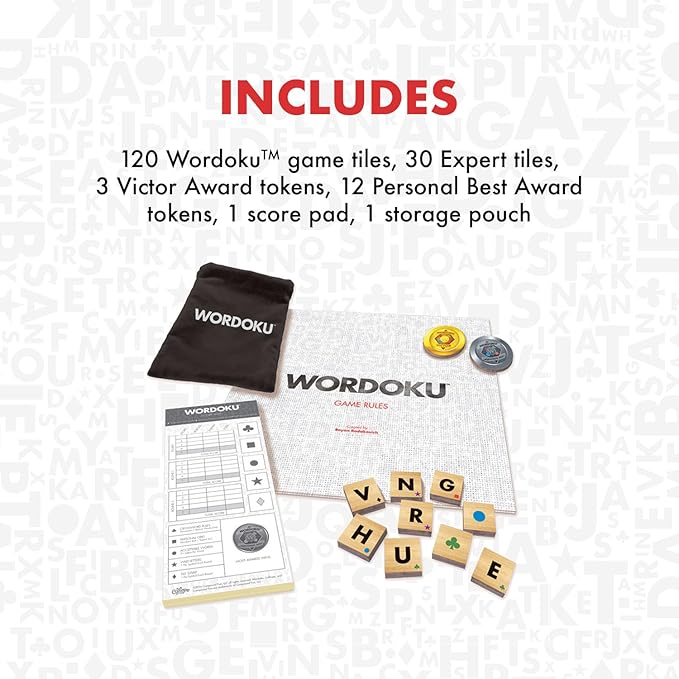 Calliope Games Wordoku - Fun Spelled Out! - Crossword Sudoku - Word Puzzle Board Game for Family Game Night - 1-6 Players - from The Makers of Tsuro and Roll for It!