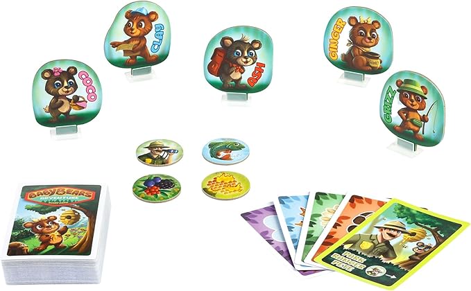 New! Jumping High Five Baby Bears Adventure Board Game! Kids Cooperative National Park Bear Game for Children Ages 4 and Up, Race Through The Forest to Collect Snacks and Learn New Skills