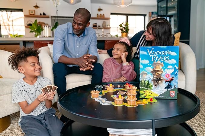 Wandering Towers, Strategy Board Game About Trapping Wizards, Movement, Magic & Spells, Fun Family Games for 6 Players, Ages 10+, 1-6 Players, 30 Mins