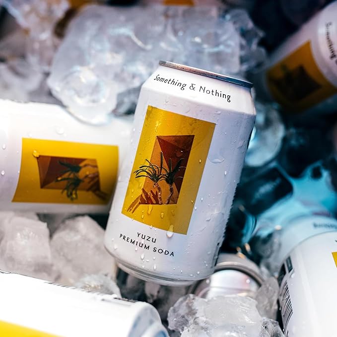 Something & Nothing Seltzer | Lightly Carbonated, Full Flavoured with Added Grape & Lemon Juice | Vegan & Low Calorie Sparkling Water | 12 fl oz Cans, Pack of 12โฆ (Yuzu)