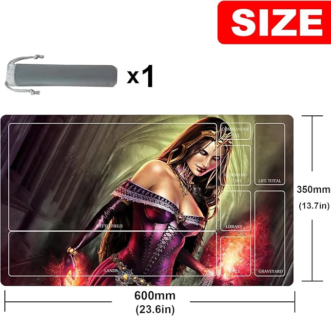 MTG Playmat Table Mats Size 60X35 cm Mousepad Compatible for MTG RPG CCG Trading Card Game Play mats Original Play Mat Art Designs & Accessories (2)