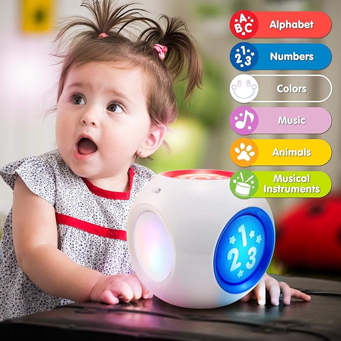 BEST LEARNING Learning Cube - Educational Musical Activity Center Block for Infants Babies Toddlers 6-12 Month and up - Toys for 1 Year Old - First Birthday Present for Boy and Girl