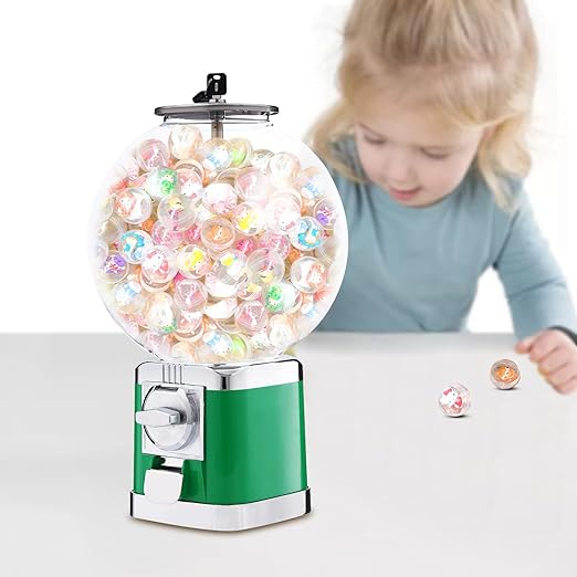 Vending Machine, 1.26 in Ball Bulk Vending Machine Classic Bubble Capsule Toys Dispenser, Commercial Candy Gumball Machine for Game Stores and Retail Stores
