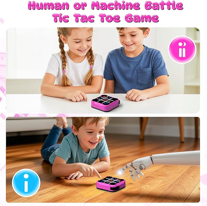 Electronic Tic Tac Toe Bolt Game, Handheld Digital Board Game Console, Electric Puzzle Game for Educational and Memory Growth, Portable Travel Games for Car Ride, Gift Ideal for Kids and Adults