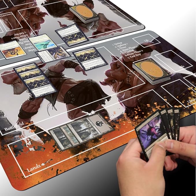 Board Game MTG Playmat Games Size 60X35 cm CCG Compatible for TCG RPG CCG Play mats (Goblin-Diplomats-Zone)