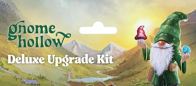 Gnome Hollow Tile Laying & Worker Placement Board Game Deluxe Upgrade Kit, 200 Beautiful Wood Pieces, Strategy Game for Ages 12+, 2-4 Players, Playtime 45 Mins, Designed by Ammon Anderson
