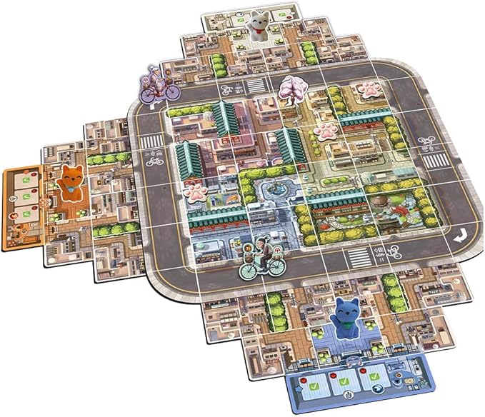 Kyoto-No-Neko Board Game - Explore Kyoto as Curious Kittens! Immersive Animal Adventure Game, Strategy Game for Kids & Adults, Ages 12+, 2-4 Players, 30 Minute Playtime, Made by Matagot