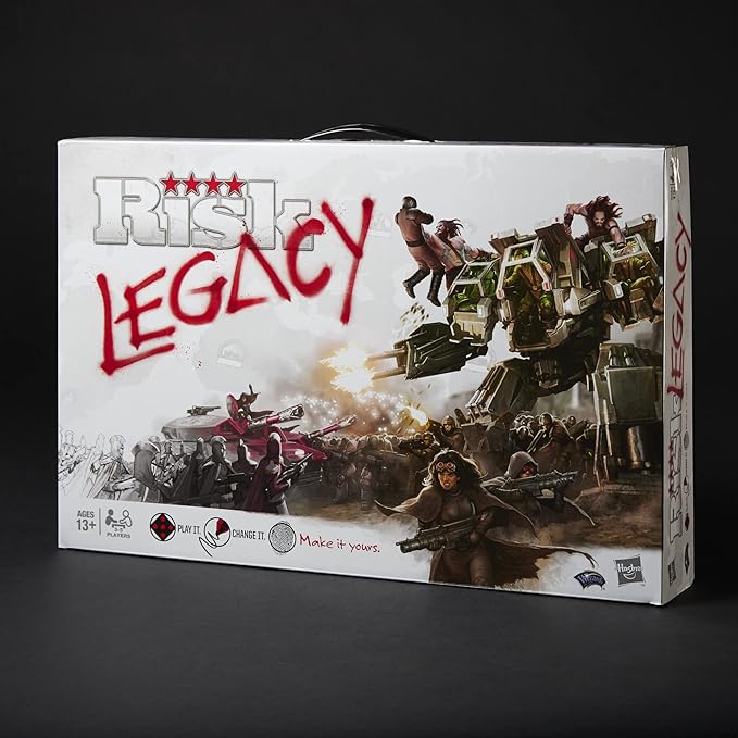 Hasbro Gaming Avalon Hill Risk Legacy Strategy Tabletop Game, Immersive Narrative Game, Miniature Board Game for Ages 13 and Up, for 3-5 Players
