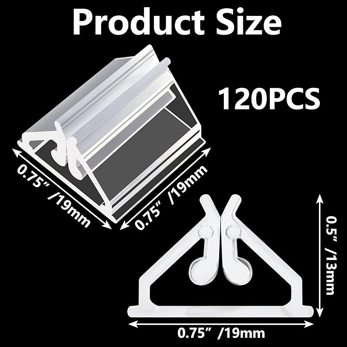 120 PCS Plastic Game Card Stands Blank Board Markers Holder for Price Tags Menus Labels Party Favor Supplies Transparent