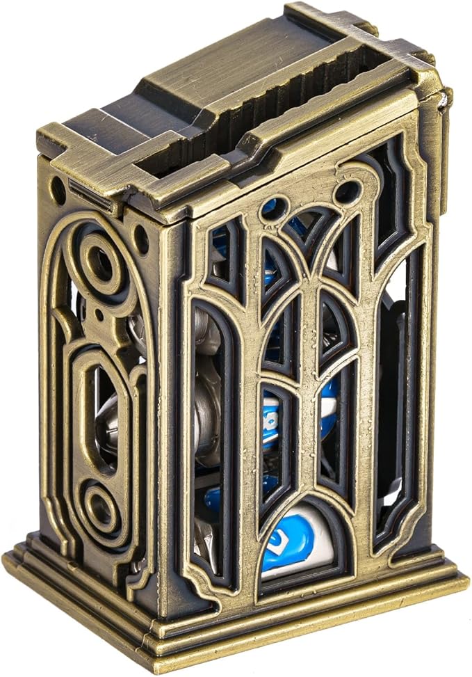 UDIXI Metal DND Bullet Dice Set with Unique Container, 7-Die Solid Metal Polyhedral Dice Set for D&D, Role Playing Game or Other Tabletop Games(Nickel Blue)