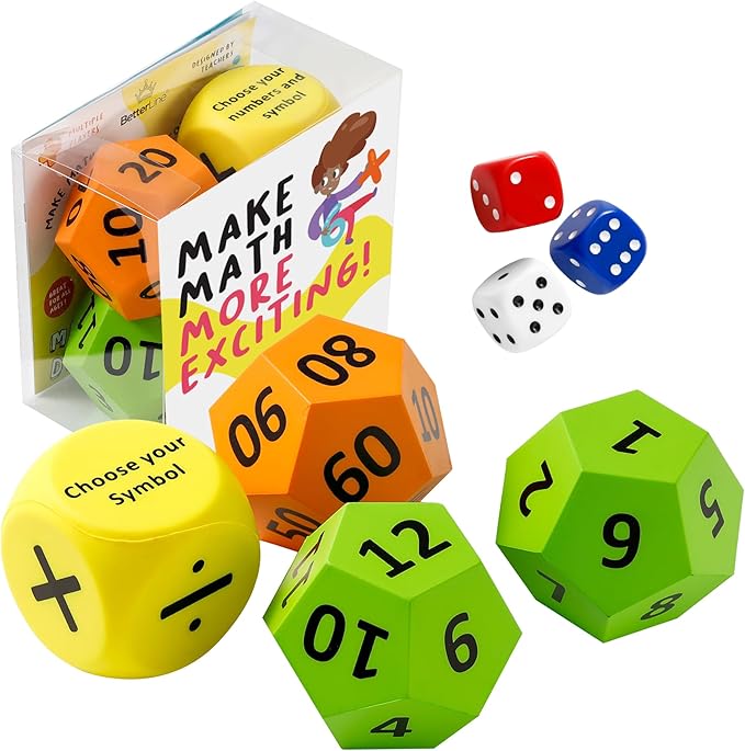 Math Dice Game for Kids, Teens, and Adults | Math Skill Game | Fun Educational Activity | Mental Math Game for Family Entertainment, Teachers and Learning | Engaging Brain Exercise for All Ages