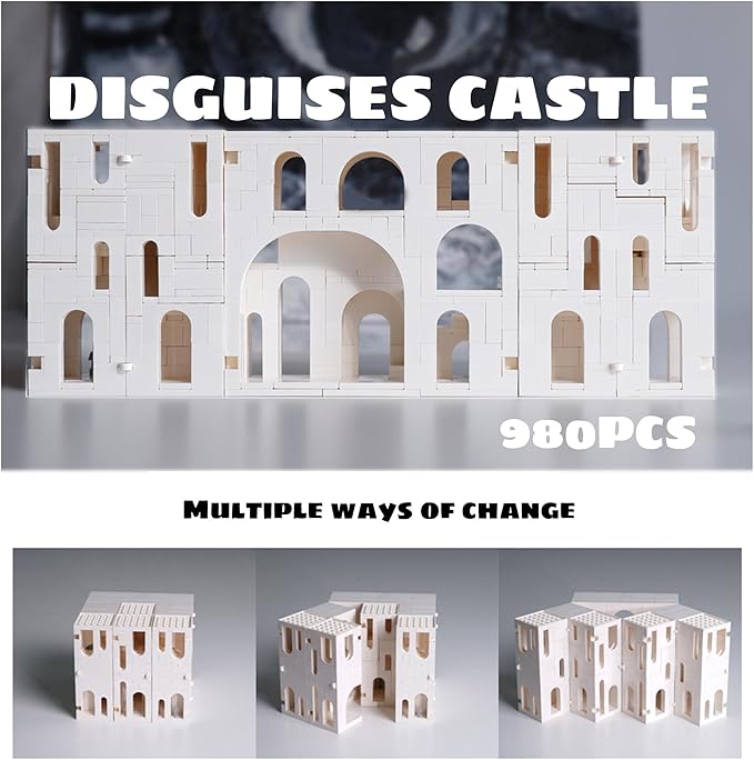 White Disguises Castle Building Block,Architecture Building Blocks(980PCS Gifts for Adults and Kids