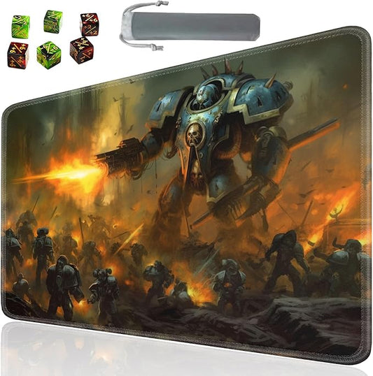 Board Game for TCG Playmat Table Mats Games Size 60X35 cm Mousepad Compatible for MTG RPG CCG Trading Card Game Play mats with 6 Dice (Playmat 146)