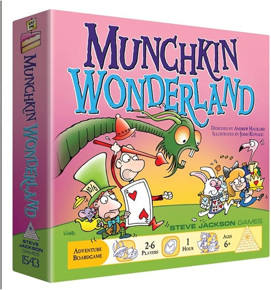 Munchkin Wonderland Board Game | Family Board and Card Game | for Adults and Kids | Fantasy Adventure | Ages 6+ | for 2-6 Players | Average Play Time 60 Minutes | from Steve Jackson Games