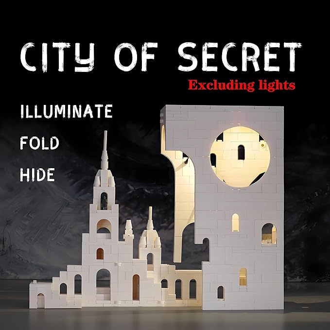 White Secret Realm No.9 Castle Building Block,Architecture Building Blocks(660PCS Gifts for Adults and Kids