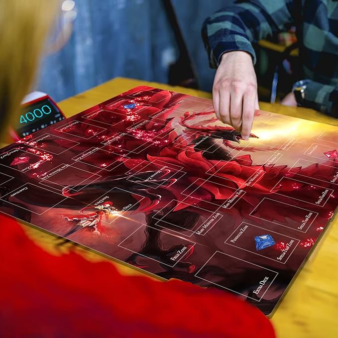 Card Rubber Mat - 2 Player, Square playmat for Gamer 60x60cm/23.6x23.6inch