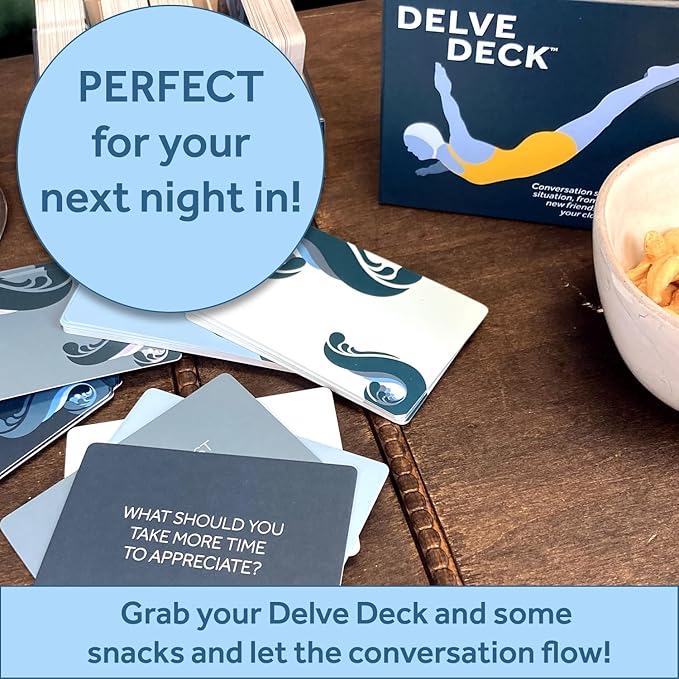 Boredwalk Delve Deck Conversation Cards for Couples, Adults, Family and Friends - Question Cards Therapy Game for Adults - Icebreaker Game - First Date Card Game