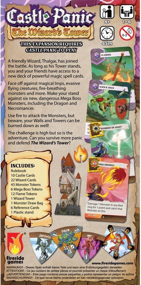 The Wizard’s Tower ⎸Castle Panic Expansion ⎸Board Game for Adults and Family ⎸Cooperative Board Game ⎸Ages 8+ ⎸for 1 to 6 Players
