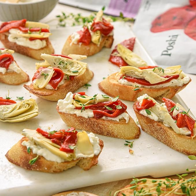 POSHI Marinated Vegetables Variety Pack | All Natural, Fully Cooked, Ready-to-Eat, Keto, Vegan, Paleo, Non GMO, Low Calorie, Gluten Free, Pentry Food, Gourmet, Healthy (6 Pack)