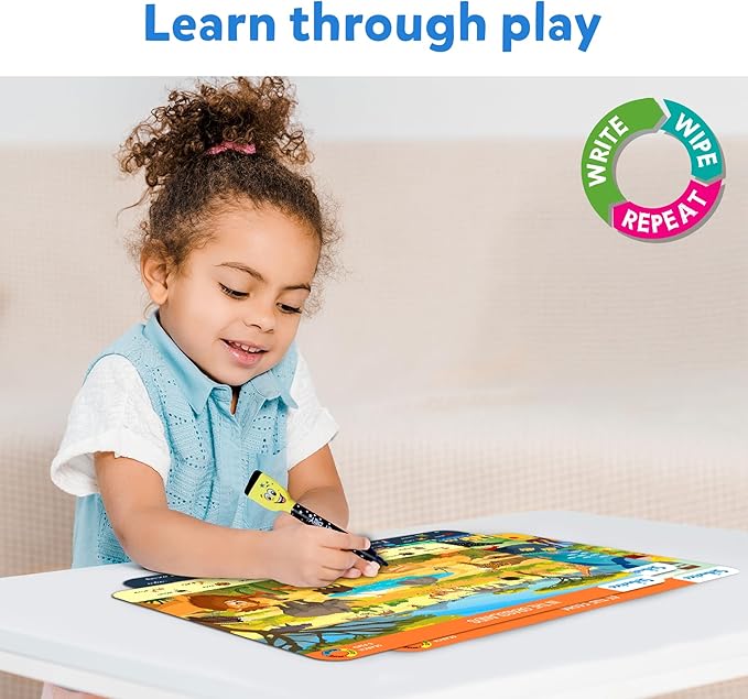 Skillmatics Search and Find Animals Educational Game - Reusable Preschool Learning Activities, Perfect for Toddlers & Kids Who Love Toys, Art & Crafts, Builds Vocabulary, Gifts for Ages 3, 4, 5, 6