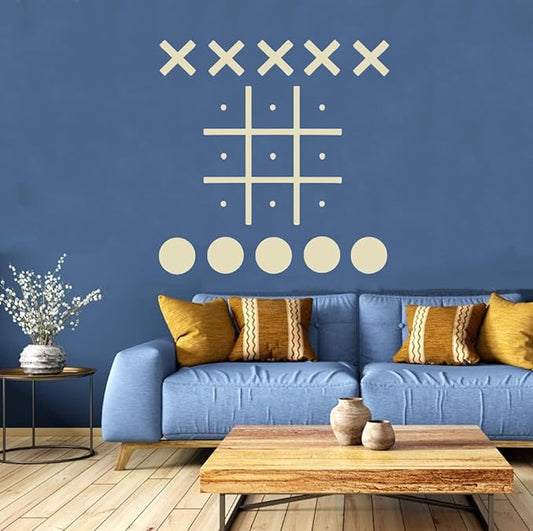 Magnetic Tic Tac Toe Wall-Mount Game, Board Games,Game Room Decor,Kids&Adults Indoor Party Game,Modern Wall Decals for Kids Room,Playroom Decals,Classroom&Offices,Best Gift for Kids,Family, Friends
