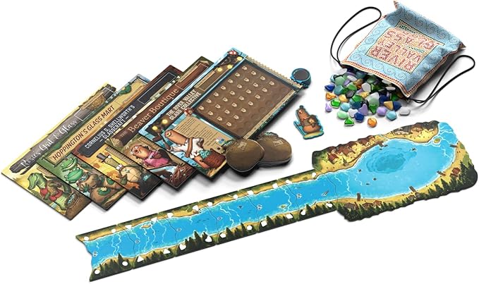 ALLPLAY - River Valley Glassworks Retail Edition Board Game for Families and Adults - Cozy Yet Clever Drafting Game - Colorful, Tactile Pieces - Scoring Puzzle - 1 to 5 Players - 20 Minutes