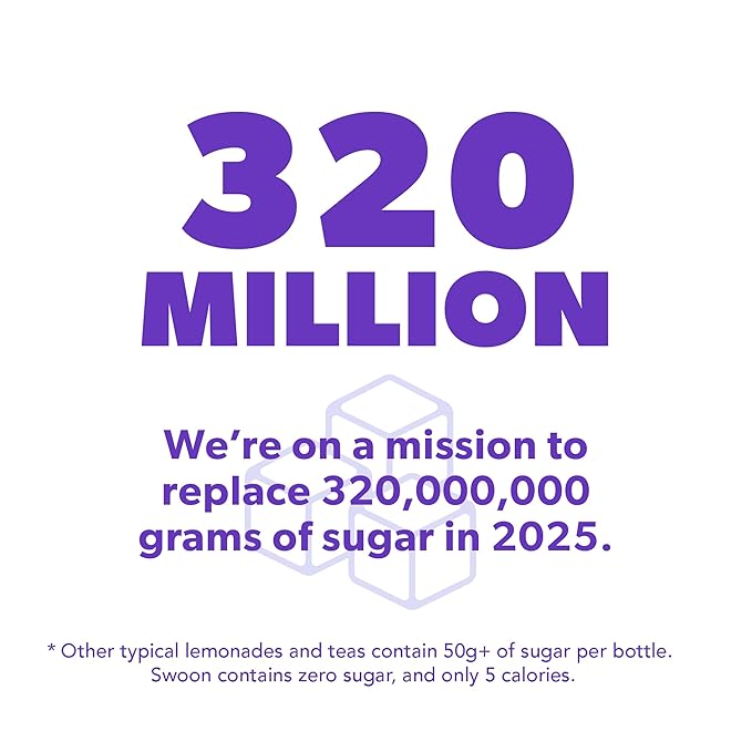 Swoon Lemon Tea - Sugar Free, Low Carb, Paleo-Friendly, Gluten Free - Flavored Keto Drinks Made with Organic Black Tea and Sweetened by Monk Fruit and Stevia (Pack of 12)