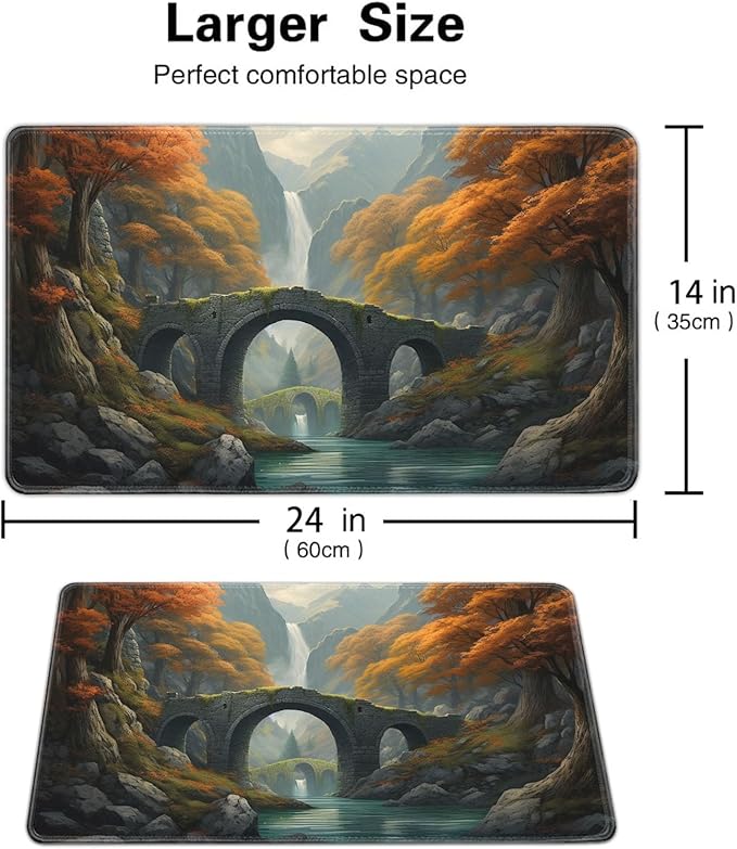 Board Game for TCG Playmat Table Mats Games Size 60X35 cm Mousepad Compatible for MTG RPG CCG Trading Card Game Play mats with 6 Dice (Playmat 137)