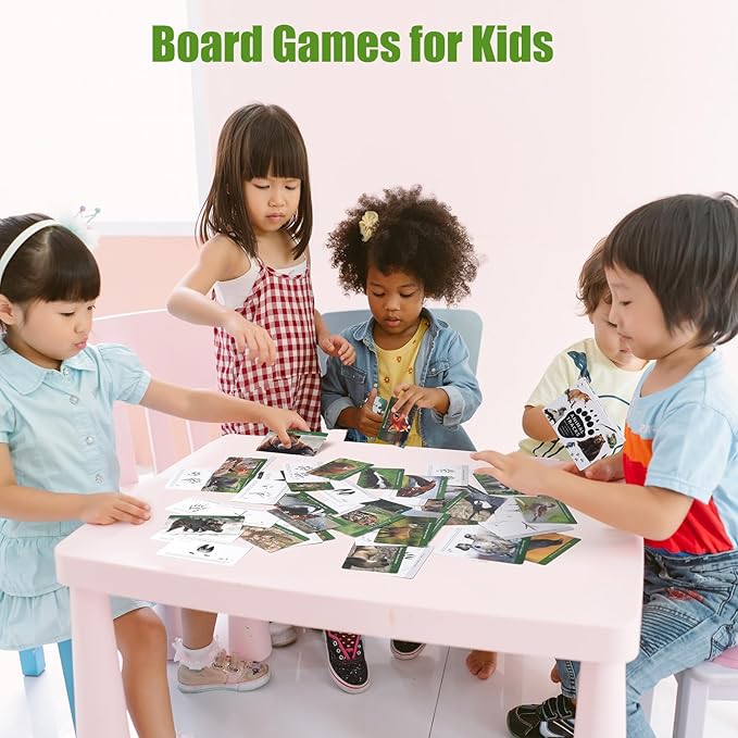 MEROCO Forest Animals Tracks Cards for Kids,Animal Tracks Matching Game Flash Cards,Homeschool Animal Games Kids Learning Educational Toys Preschool Autism Learning Materials