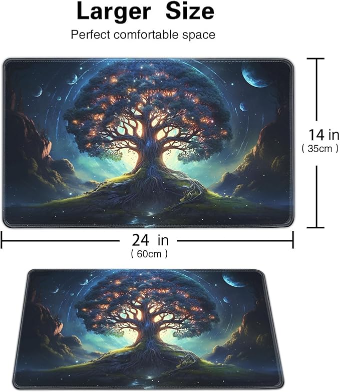 Board Game for TCG Playmat Table Mats Games Size 60X35 cm Mousepad Compatible for MTG RPG CCG Trading Card Game Play mats with 6 Dice (Playmat 140)