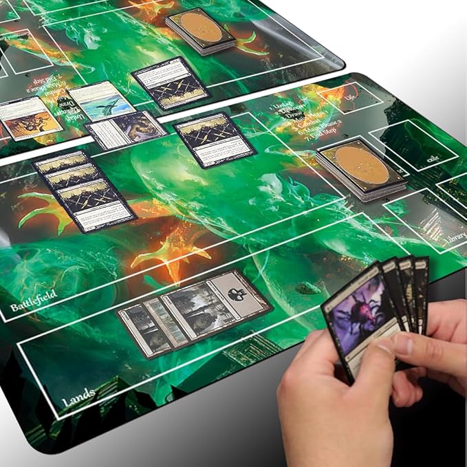 Board Game MTG Playmat Games Size 60X35 cm CCG Compatible for TCG RPG CCG Play mats (OMNATH, LOCUS of Rage-Zone)