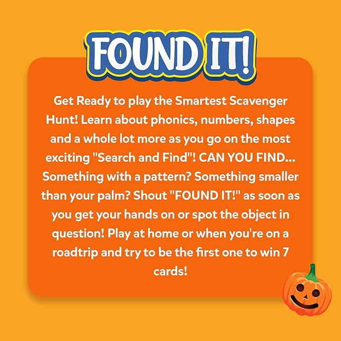 Skillmatics Indoor & Travel Scavenger Hunt Card Game - Found It, Learning Toys, Educational, Gifts for Kids, Boys, Girls and Families, for Ages 4, 5, 6, 7, Perfect for Home, School, Playdates
