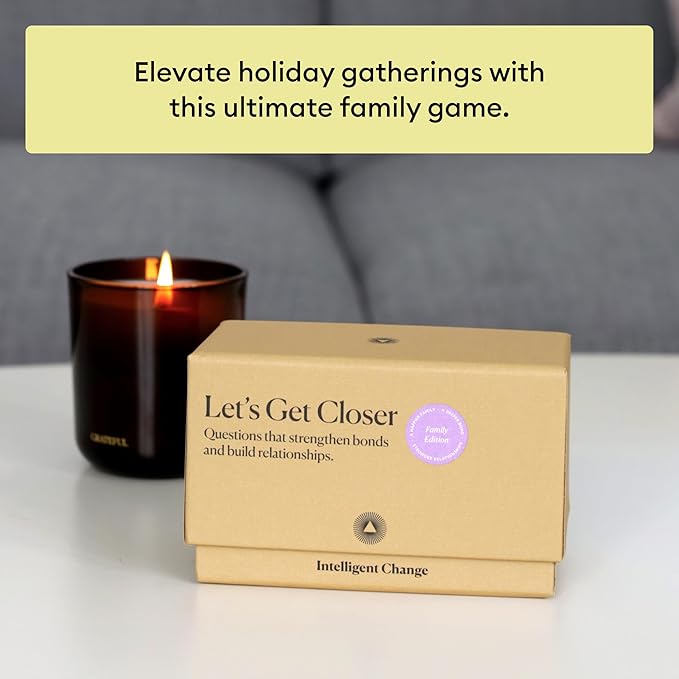 Intelligent Change Get Closer: Family Bonding Question Card Game, Conversation Starters with Fun Questions & Activities, Fun Talking Card Game for Families, Icebreaker Card Deck, 100 Question Cards