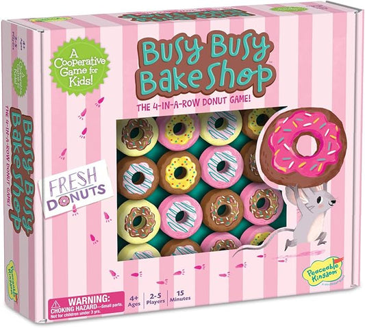 Peaceable Kingdom Busy Busy Bake Shop Cooperative Game for Kids - 2-5 Players Ages 4 and Older.