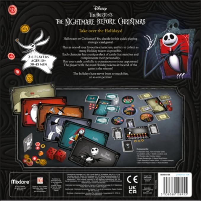 Nightmare Before Christmas Card Game - Quick Tactical Game with Unique Character Decks for Ultimate Holiday Wins, Fun Family Game, Ages 10+, 2-6 Players, 30-45 Min Playtime, Made