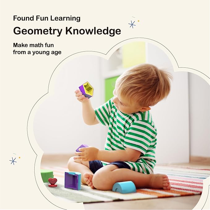 BEST LEARNING My Geo-Blox - Sorting and Building Blocks to Learn Colors and Shapes for Children 3+ Years - Cardboard Book Included - Building Toys for Boys and Girls as Birthday Present