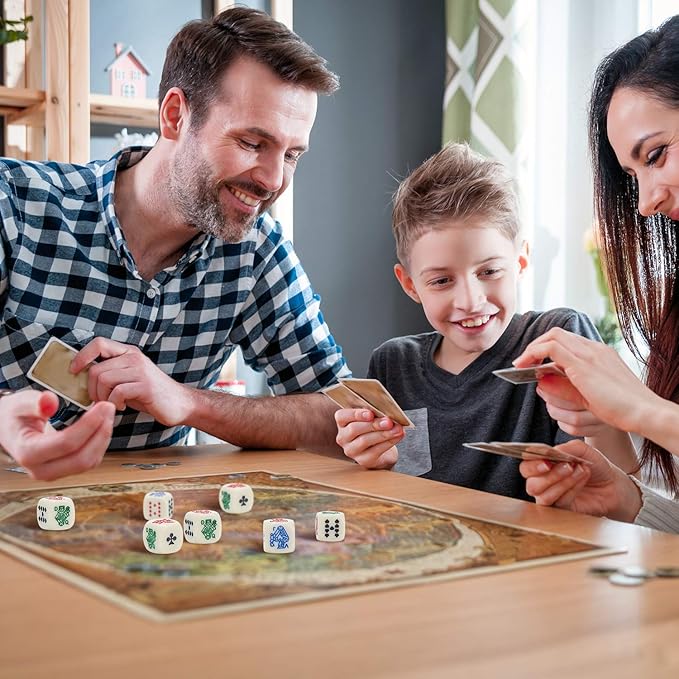 30 Pieces 16 mm 6-Sided Poker Dice, Great for Poker Games and Card Games