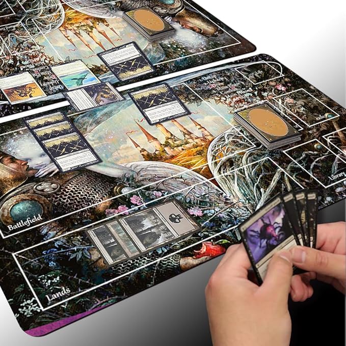 Board Game MTG Playmat Table Mats Games Size 60X35 cm Mousepad Compatible for TCG RPG CCG Play mats (Throne of ELDRAINE Teaser-Zone)