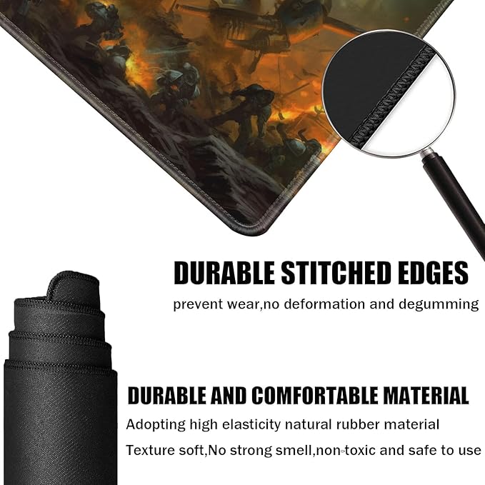 Board Game for TCG Playmat Table Mats Games Size 60X35 cm Mousepad Compatible for MTG RPG CCG Trading Card Game Play mats with 6 Dice (Playmat 146)