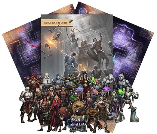 Siege of the Lich’s Tomb - Fantasy Miniature Set with Mini Figures, Action Figures, DND 5E Adventure Book, Battle Map, Skinny Minis & Figurine Accessories