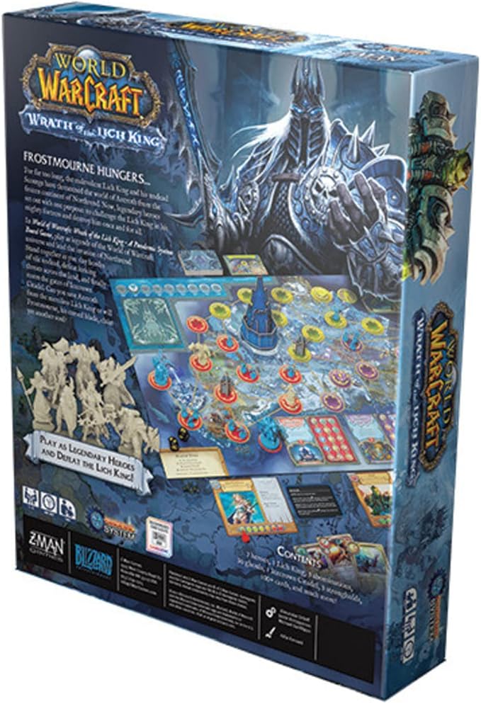 Pandemic World of Warcraft Wrath of The Lich King | Strategy Game | Cooperative Board Game for Adults and Teens | Ages14+ | 1-5 Players | Avg. Playtime 45-60 Minutes | Made by Z-Man Games