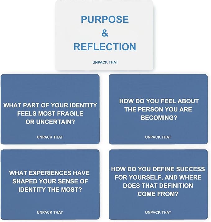 Self-Exploration Deck – 100 Deep Questions for Personal Growth, Mindfulness & Emotional Healing | Self-Discovery Cards & Journal Prompts for Reflection & Authentic Living
