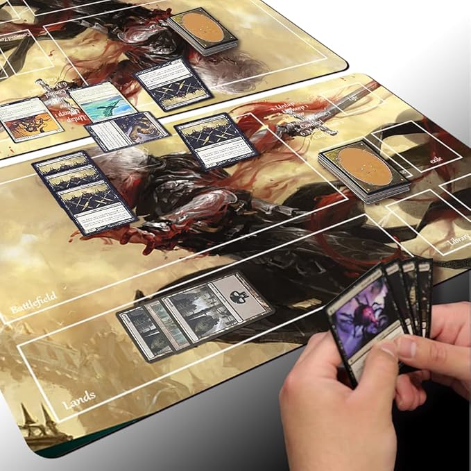 Board Game MTG Playmat Games Size 60X35 cm CCG Compatible for TCG RPG CCG Play mats (Sorin, Vengeful BLOODLORD-Zone)