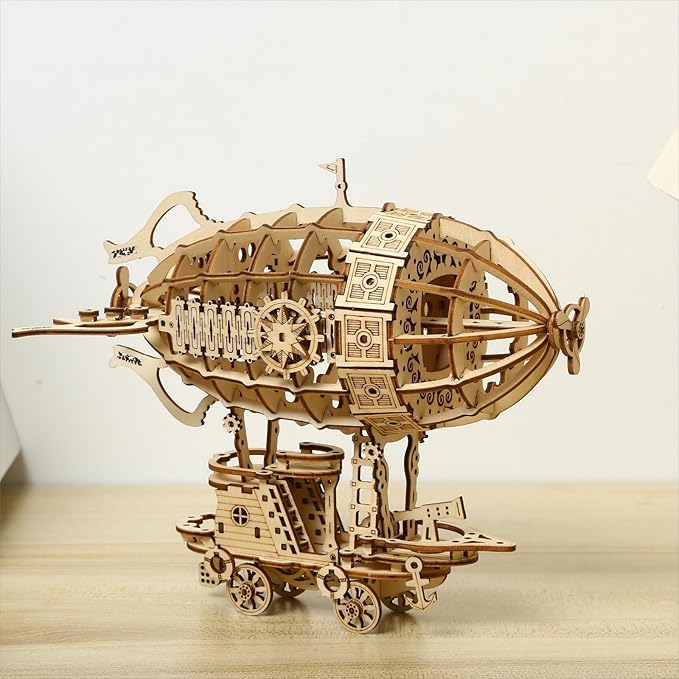 3D Wooden Puzzles Airship Model Kits, Brainteaser and Puzzle for Christmas/Birthday,Gifts for Adults and Teens to Build Combination