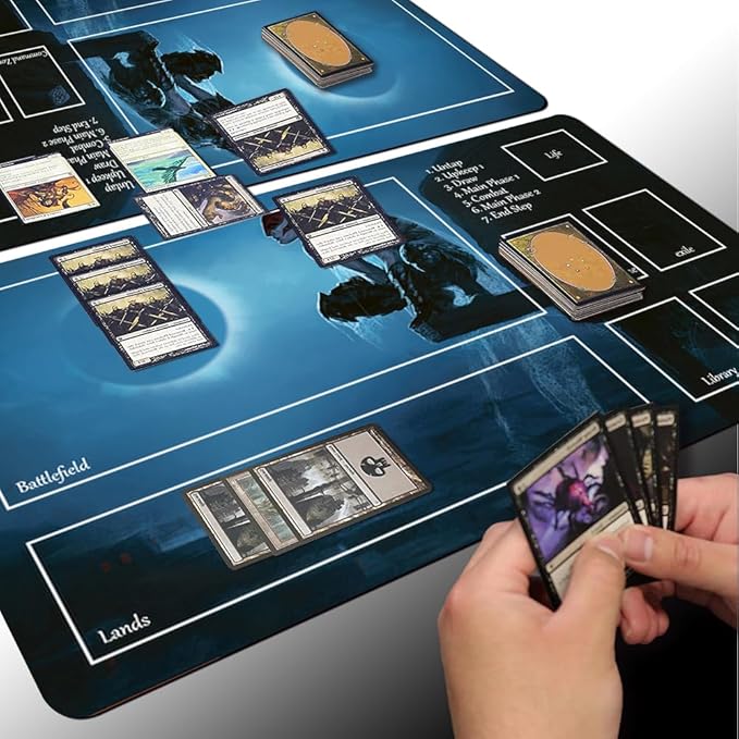 Board Game MTG Playmat Games Size 60X35 cm CCG Compatible for TCG RPG CCG Play mats (Vampire-Nighthawk-Zone)