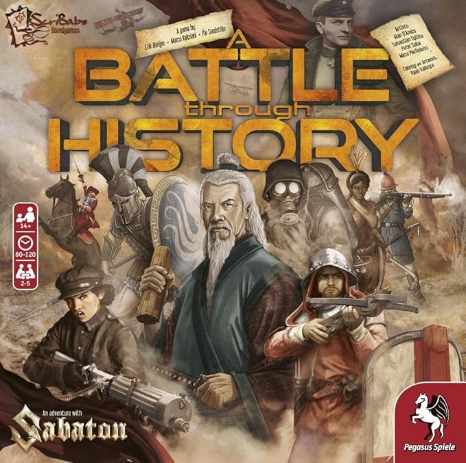 A Battle Through History - Board Game by Pegasus Spiele 2-5 Players – Board Games for Family – 60-120 Minutes of Gameplay – Games for Family Game Night – Teens and Adults Ages 14+ - English Version