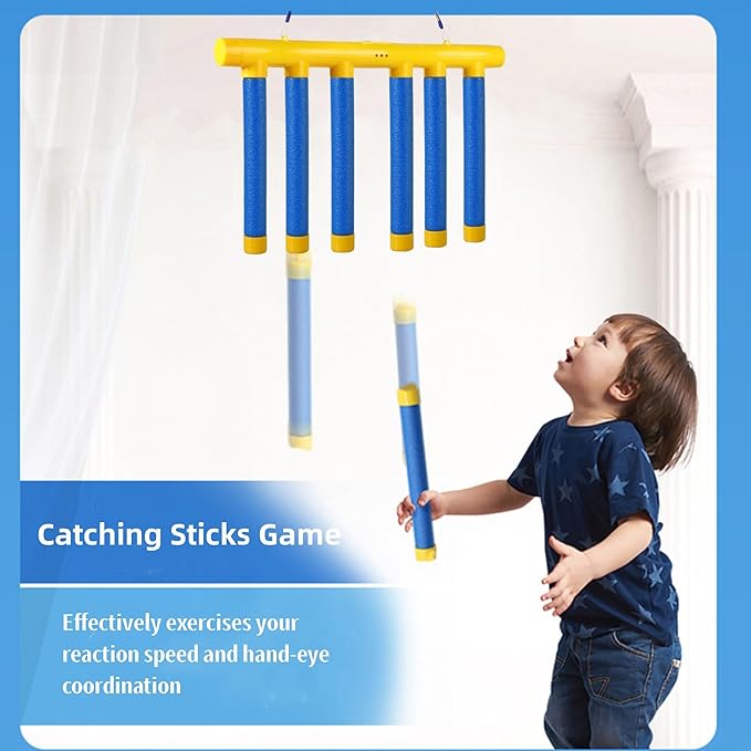 Upgrade Reflex Stick Game, Reflex Challenge Game, Hand Eye Coordination Training Toy, Drop Stick Hand Speed Challenge, Catching Sticks Games, Adjustable Speed Catching Sticks Games